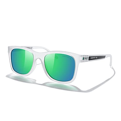 MERRY'S Unisex Polarized Sunglasses for lovers Lightweight TR90 Frame Square Sun Glasses for Men/Women2