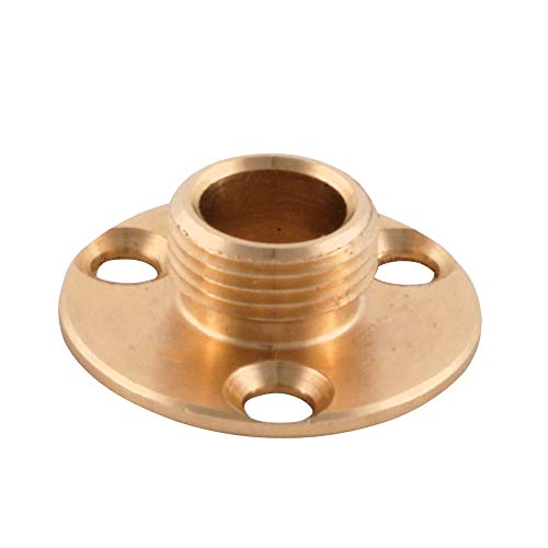 Back Plate Nipple Fitting 1/2" Threaded Brass Boss 25mm Dia. with Screws for Lamp Bulb Holders