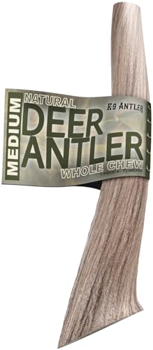 K-9 Antler Co. Deer Antlers for Dogs – Medium Whole, Durable Chew for Aggressive Chewers, Naturally Shed in The Wild, Responsibly Gathered in The USA