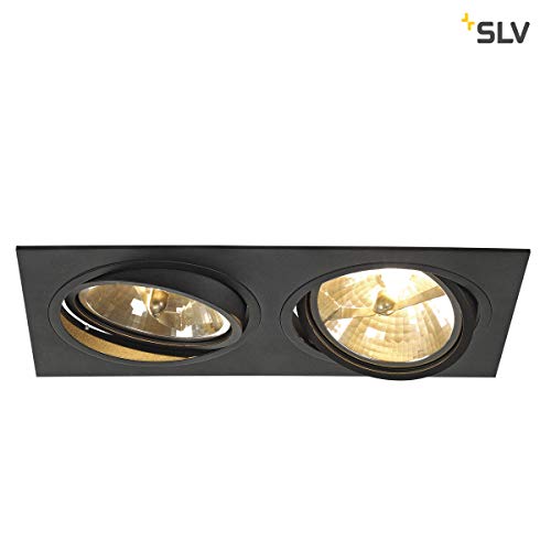 Preisvergleich Produktbild SLV New TRIA 2 Einbauleuchte, Aluminium, G5.3, schwarz matt