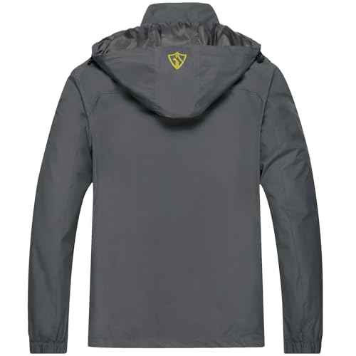GIISAM Mens Windproof Jacket Waterproof Lightweight Mountain Sport Jacket for Men Hooded Windbreaker Raincoat2