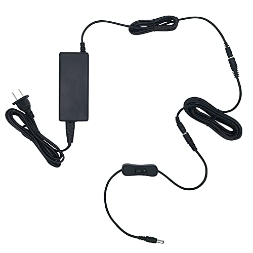 MyVolts 12V Power Supply Adaptor Compatible with NOCO Boost X GBX75 2500A Jump Starter - US Plug - with Extension and In - Additional View