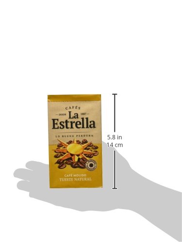 LA ESTRELLA Café Tostado Molido Natural 250g - 4 Paquetes - Imagen 7