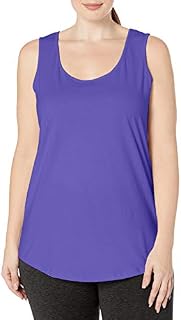 Just My Size Women's Shirt-Tail Tank Top, Petal Purple, 3X