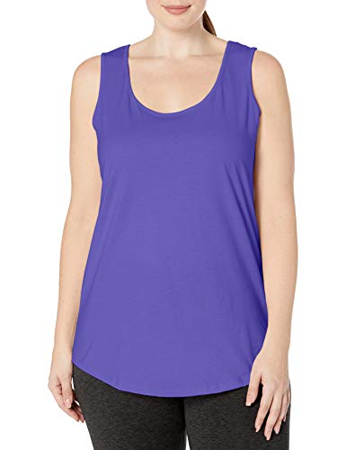 Just My Size Women's Shirt-Tail Tank Top, Petal Purple, 4X