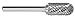 MONSTER 310-002078A Cylinder Bur SC,Radius,3/4",Carbide