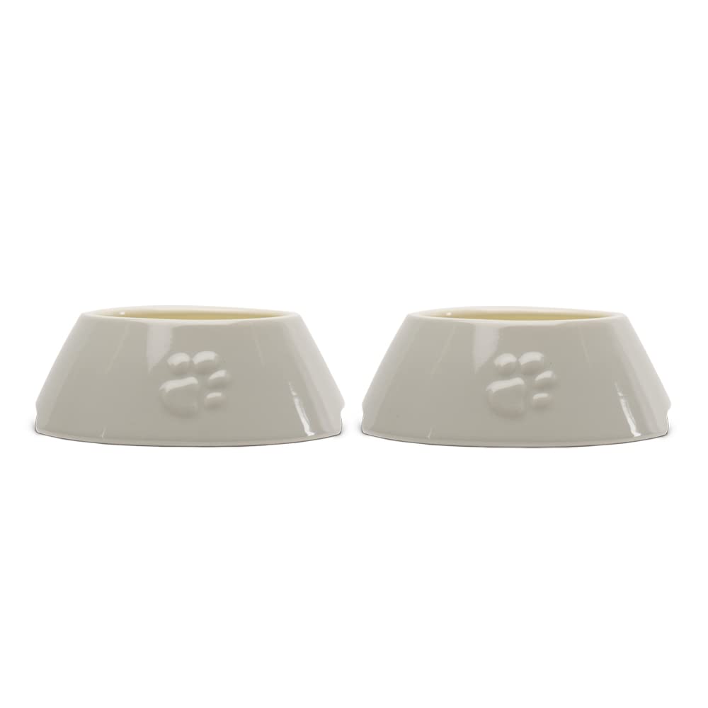 Scruffs Set of 2 Long Eared Dog Bowls Grey