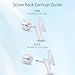 Limerencia Titanium Women Flatback Earrings,Lightning Bolt Stud Earrings|Cute and Fashionable Earrings Suitable for Both Men and Women,Suitable for Sensitive Ears