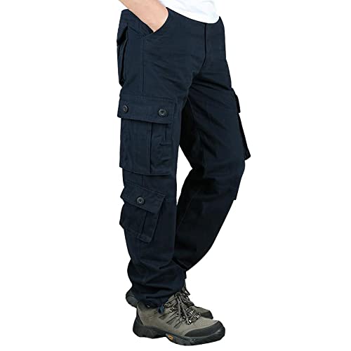 Generisch Arbeitshose Herren Cargo Hose Einfarbig e Leichte Arbeitshosen Männer Mit Tachen, L-5XL