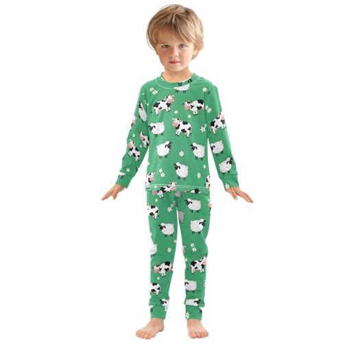 Pajama Sets Long Sleeve Farm Animals Goats and Cows Soft Comfy Sleepwear 2 Piece PJS 3-8T2