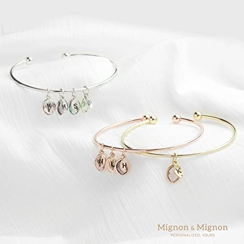MignonandMignon Birthstone Bracelet for Women Mom Family Tree Gifts Mother Grandma Citrine Jewelry Opal - BSOBR-L-D4