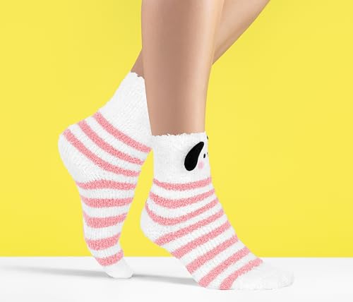 Image of Benefeet Sox Cute Fuzzy Socks for Women Girls - Fluffy Cozy Warm Winter Funny Animal Slipper Plush Sleeping Socks