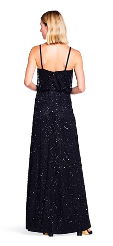 Adrianna Papell Women's Long Blouson Beaded Dress2