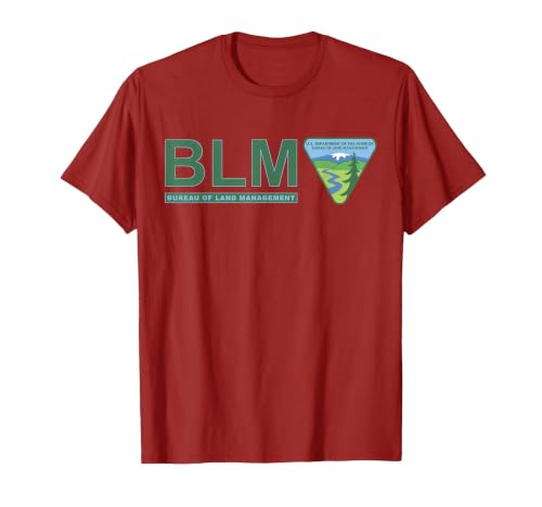 The Original BLM - Bureau of Land Management (Color) T-Shirt, Men, Cranberry Red, Medium
