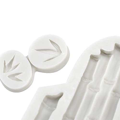 Molde de silicona para pasteles forma panda y bambú miniatura 4