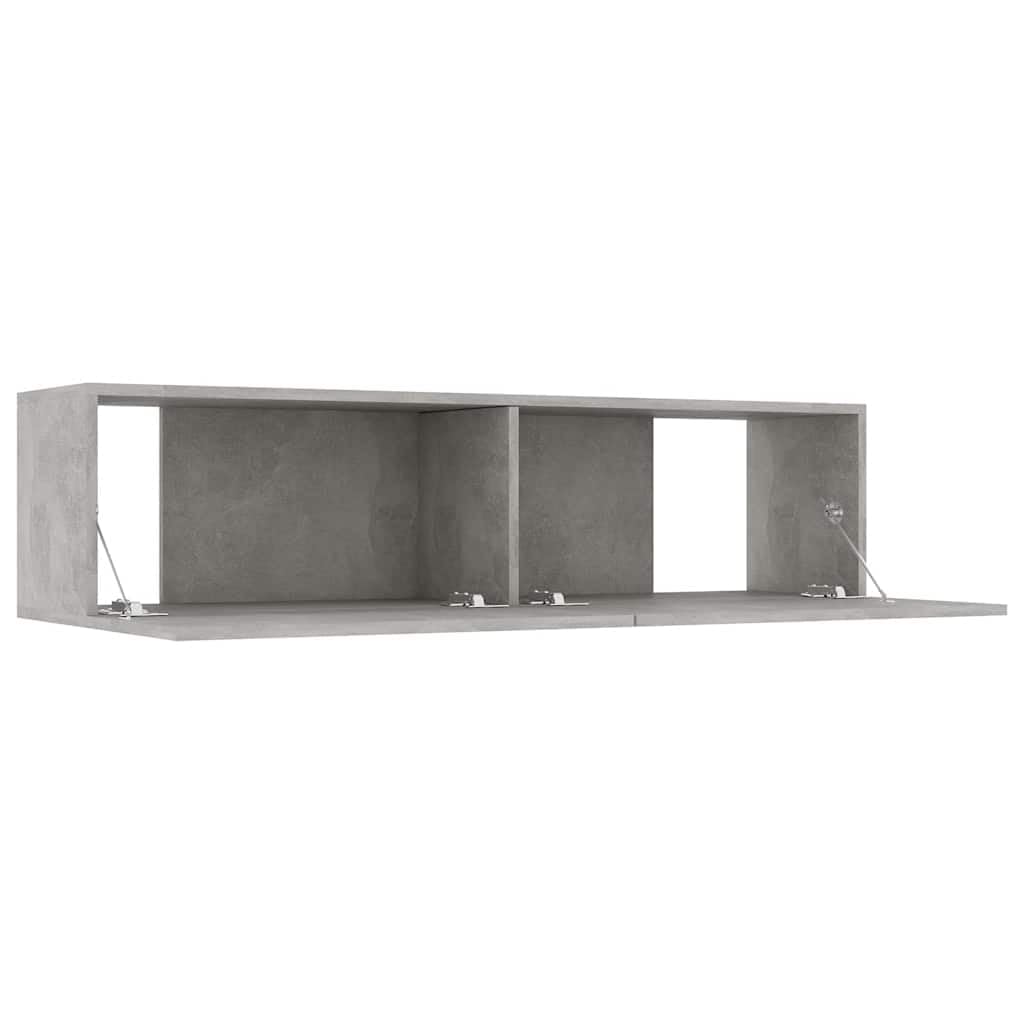 vidaXL TV Schrank mit 2 Klapptüren TV Möbel Hängeboard Lowboard Fernsehschrank Fernsehtisch Sideboard HiFi Betongrau 120x30x30cm Holzwerkstoff
