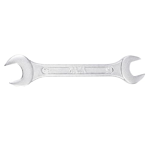 Image of TATA AGRICO D.O.E Double Open End Spanner 16x17mm (SMD506) | Chrome Vanadium Steel | Glossy Finish | Heavy Duty Wrench for Mechanical, Auto & Workshop Use (Pack of 1)