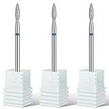 Rolybag Cuticle Nail Drill Bits Flame Shape Cuticle Drill Bit for Nail Diamond Drill Bit 3/32&rdquo;...