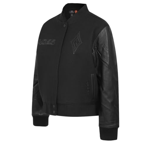 Image of Pro Standard Womens WNBA Classic Triple Black Varsity Jacket