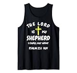 Bibel Heilige Schriften Verse Christliches T-Shirt Psalm 23:1 Glaube Tank Top