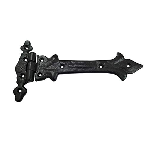 Image of Adonai Hardware Adonijah Black Antique Iron T Hinge (Black Powder Coated) - Supplied as 2 Pieces per Pack