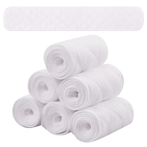 Toulite 6 Pcs Cotton Bra Liners Rectangle Under Bra Pads 3 Layer Bra Sweat Liners for Women Sweating Supplies