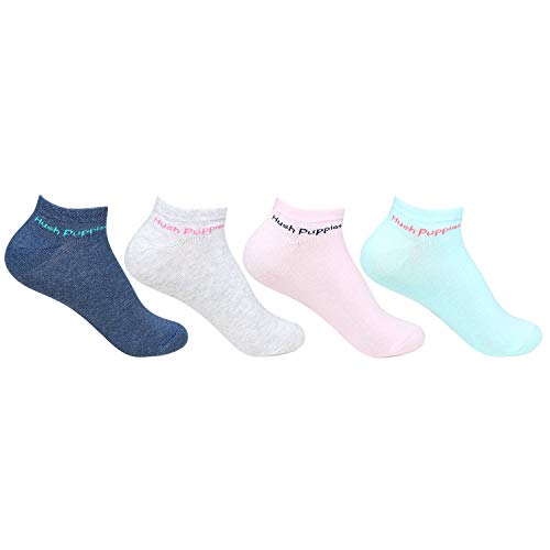Hush Puppies Women's Ankle Socks (Pack of 4) (BROHPG-01-PO4_Multicolor_Free Size)