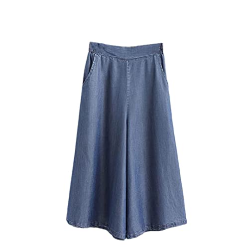 Jupe en jean taille haute bleu marine grande taille 48 pour femme