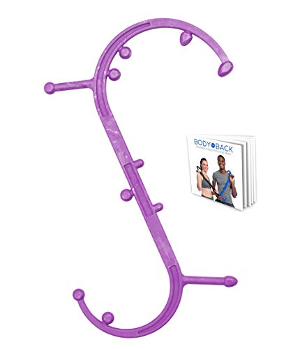 Body Back Buddy Classic - Trigger Point Back Massager, Full Body Muscle Pain Relief, Handheld Massage Stick, Massage Cane, Instructions Included (Purple Marbled)