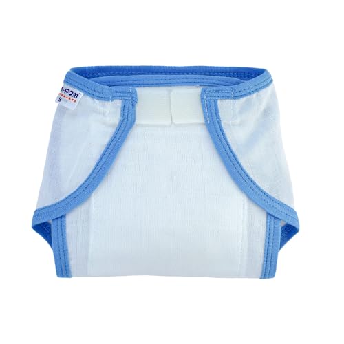 Image of Welcro Nappy For Babies, Reusable, Washable Soft Muslin Cotton Nappy /Langot for New Born Baby | Gentle on Baby Skin | Helps in Potty Training | 6-9 months | Pack of 12 | Combo