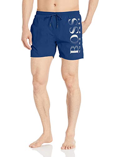 Hugo Boss BOSS Men's Octopus Swim Trunk, Medium Blue, l