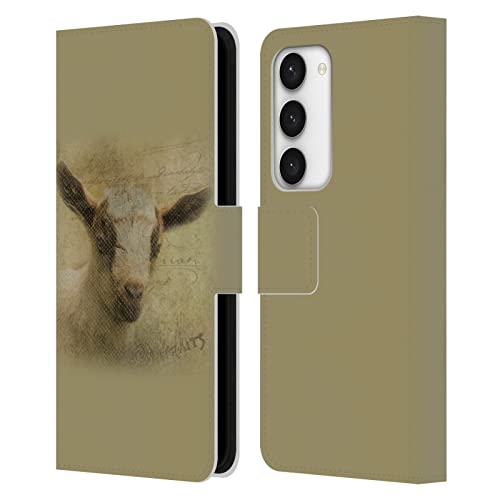 Funda de cuero Samsung Galaxy S23 5G tipo libro Head Case Designs cabra