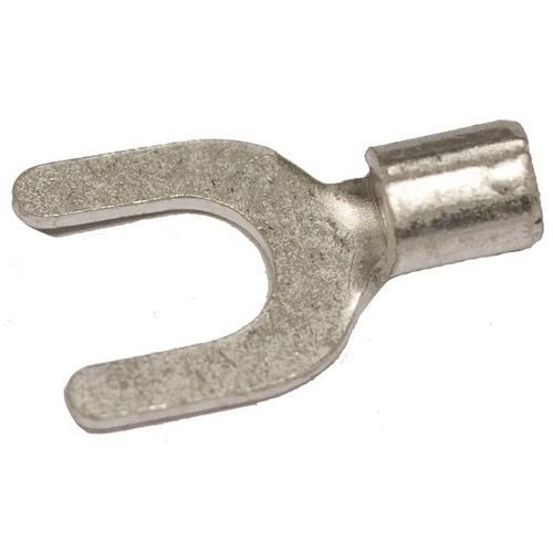 11528 Spade Terminal, Non Insulated, 16-14 Wire Size, 10 Stud Size, 500-Pack