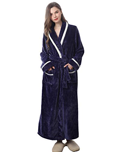 Robe de chambre d'hiver haut de gamme en polaire épaisse et col châle élégant