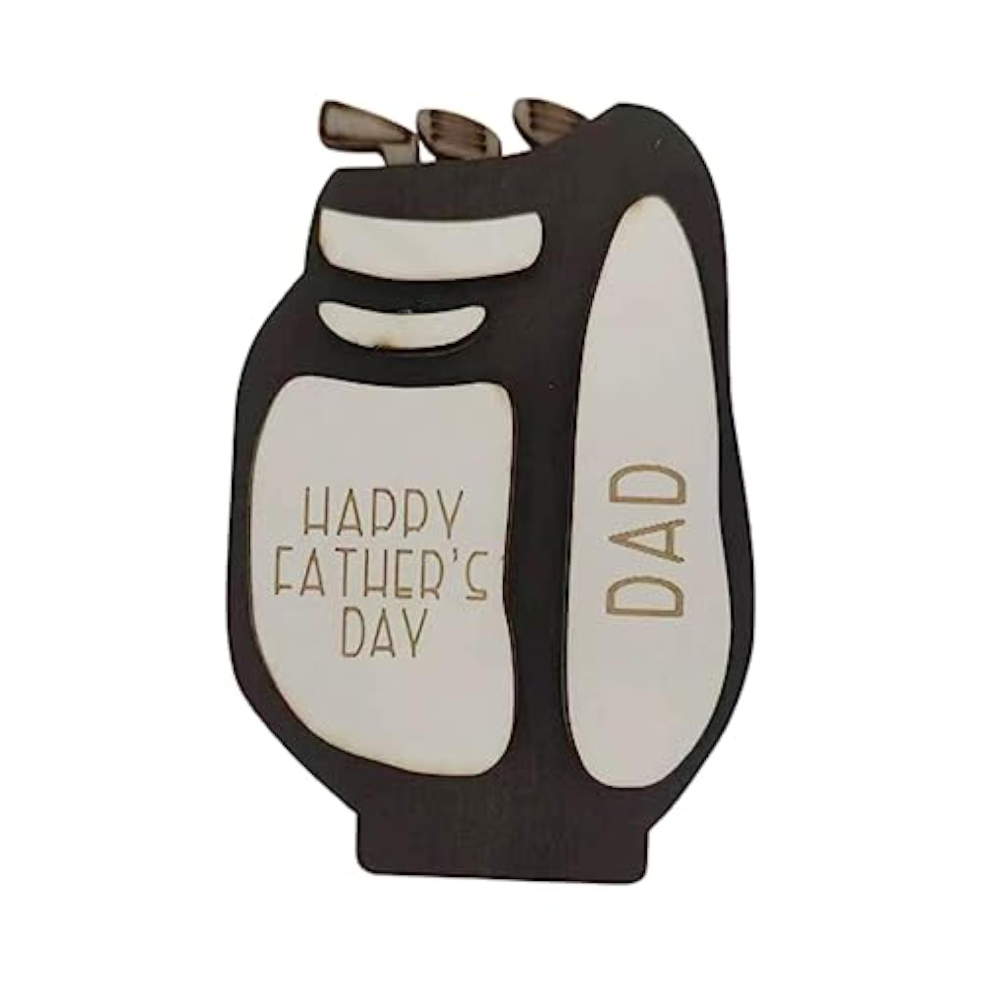 Father's Day Money Clip Golf Bag Wallet Gift, Black