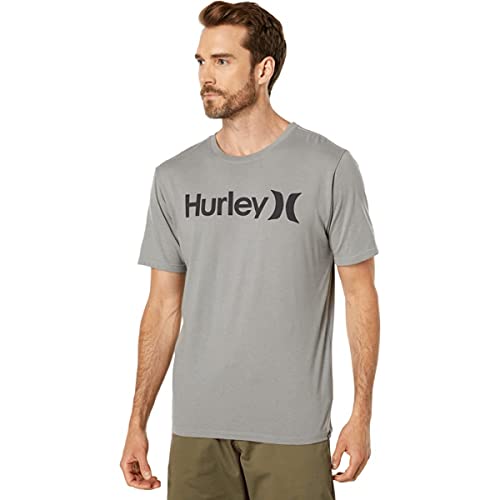 Hurley DB3346H024L One & Only Solid Short Sleeve Tee Particle LG Particle L