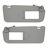 CRAZYPARTS Driver & Passenger Side Sun Visor Compatible with Hyundai Santa Fe 2006-2009 Sun Shade with Light Replacement 852100W610J4 852200W610J4 Color Gray
