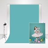 Kate Photography Toiles de Fond pour photographes 1.5x2.2m Cyan Microfibre No Crease Toiles de Fond pour Studio de Photographie de Portrait Professionnel