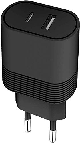Chargeur USB A + USB C 32W Bigben Noir pour smartphone et tablette