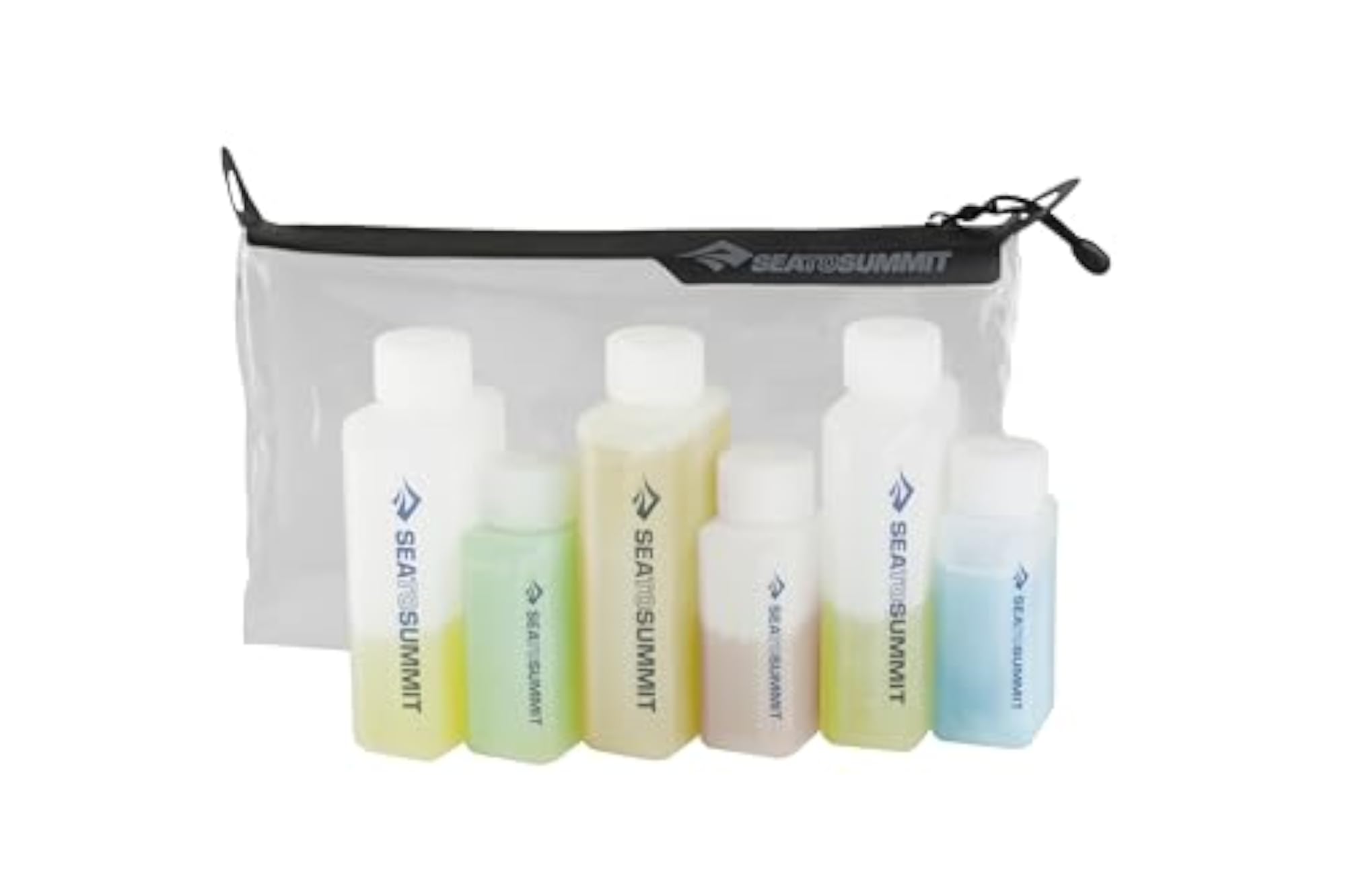 Clear Zip Pouch with Travel Bottles