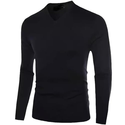 JEShifangjiusu Men's Slim Fit V Neck Sweaters Lightweight Breathable Sweater Comfortable Soft Casual Fashion Pullover2