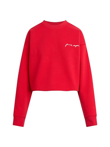 Favorite Daughter The Cropped Signature Sweatshirt Rouge Red/Red Small