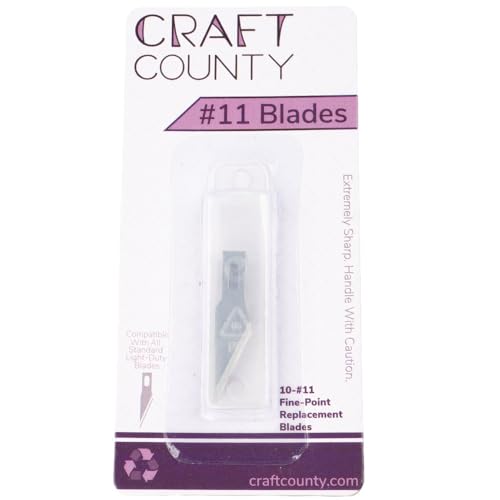 Craft County #11 Fine Point Replacement Blades – Fits All Type-A (K1) Utility Blade Handles!