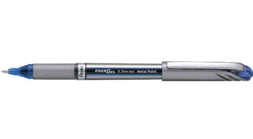 Pentel EnerGel NV Liquid Roller Ball Stick Gel Pen, Blue Ink, Medium-TWIN PACK by Pental Products