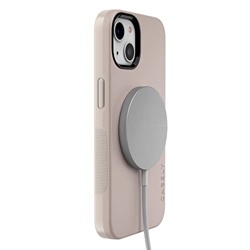 Casely Iphone 14 Case | Taupe On Nude | Neutral Solid Beige Aesthetic Cream Case | Compatible With Magsafe #TOP3