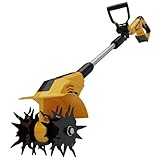 Brushless Tiller Cultivator Compatible with Dewalt 20V Battery(Tool Only), 8.9In...