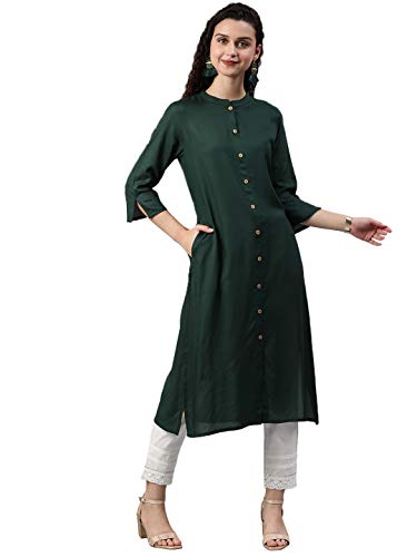 Image of Juniper Women's Rayon Solid A-Line Kurta
