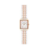  Annie Apple Quaintrelle Quadratische Gliederkette, Rotgold/Silber, 22 x 24 mm