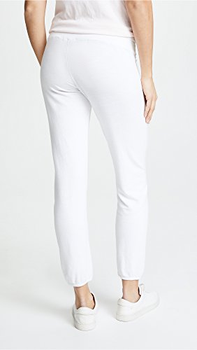 Monrow Women's Supersoft Vintage Sweatpants, Casual Straight Leg Cut, Adjustable Drawstring & Banded Ankles, Dark Heather, Medium #TOP2