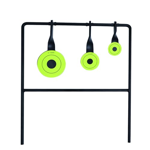STRONCHUANStronchuan Bb Gun Target, for Backyard, Bb Gun Metal Target, Automatic Reset, Round, Iron, Portable Design (Round)